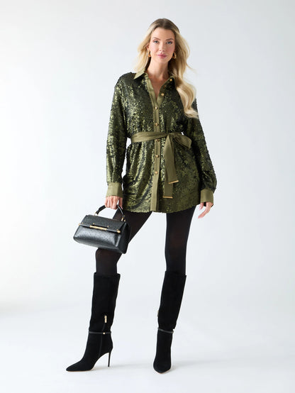 Army Olive Sequins