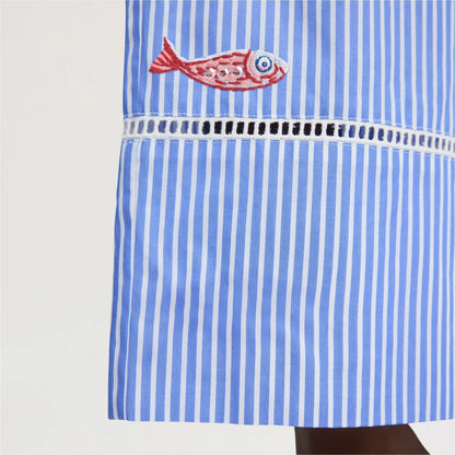 Periwinkle Shirting Stripe