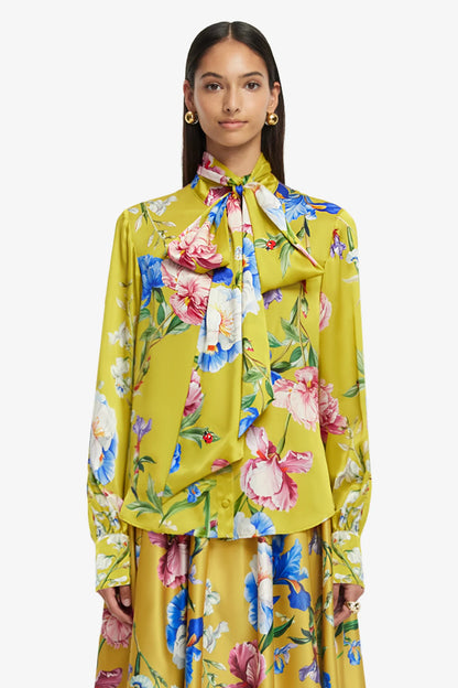 Garden Print in Mustard