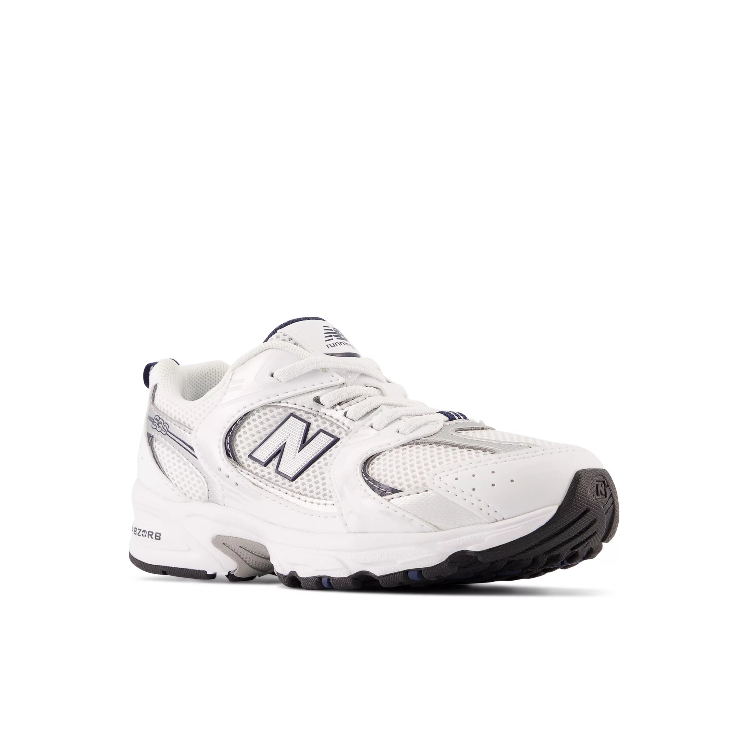 Nb White With Natural Indigo And Silver Metallic