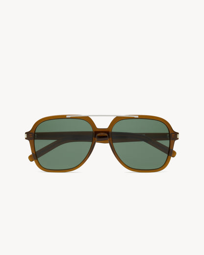 Transparent Cognac Brown And Green