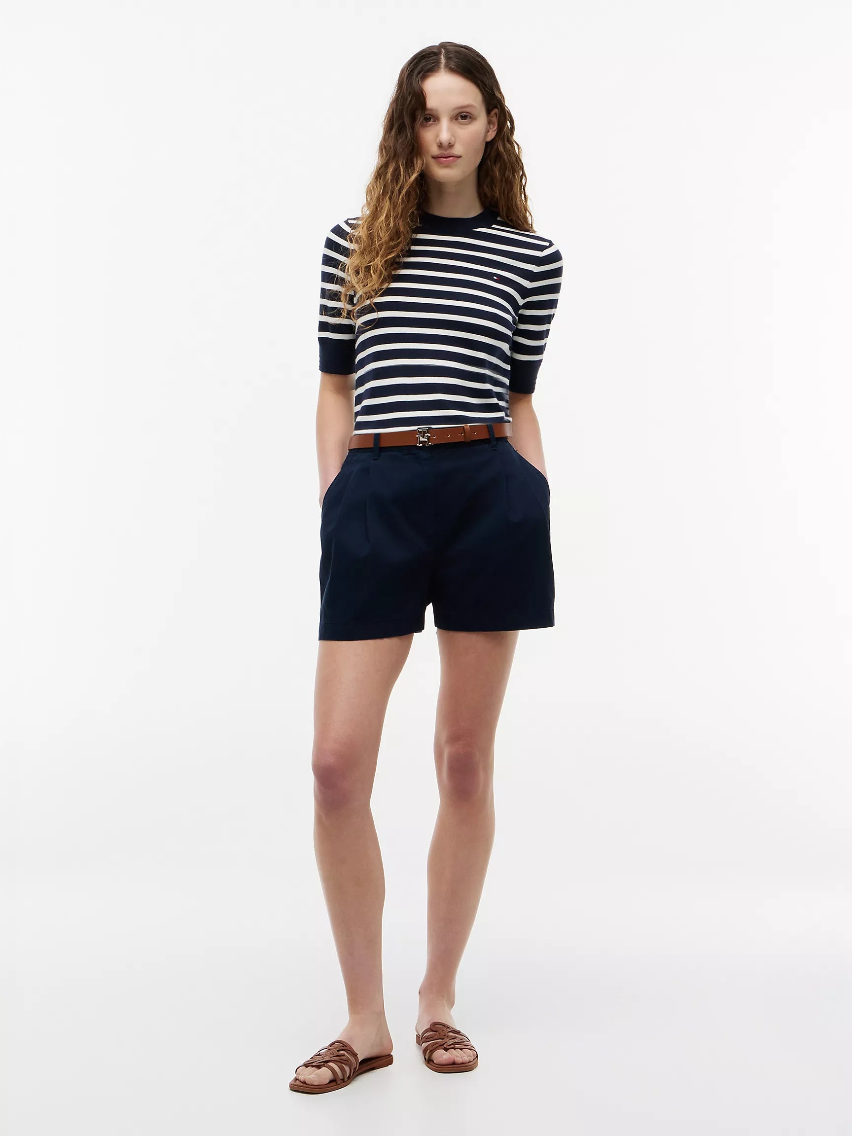 Navy/Ivory Stripe