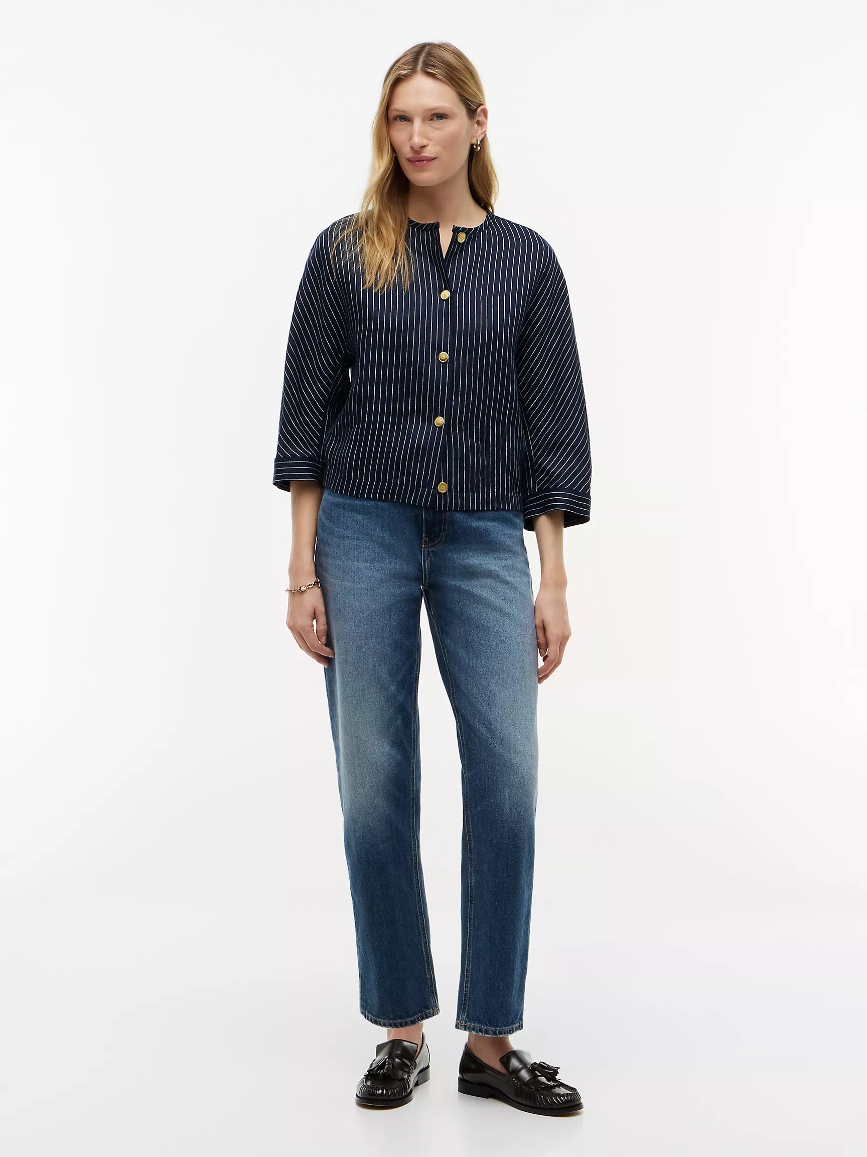 Pinstripe Navy