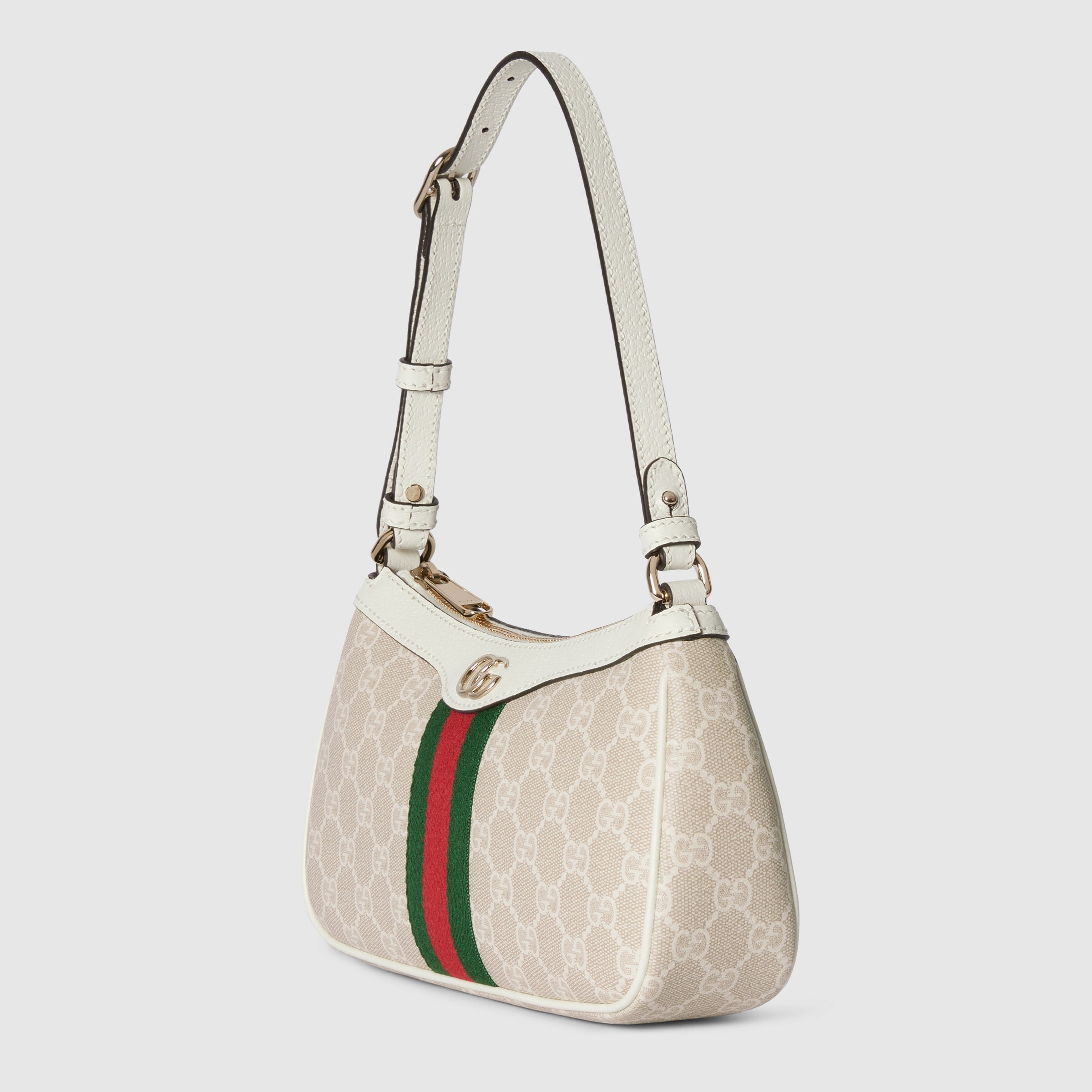 tejido beige y blanco con GG