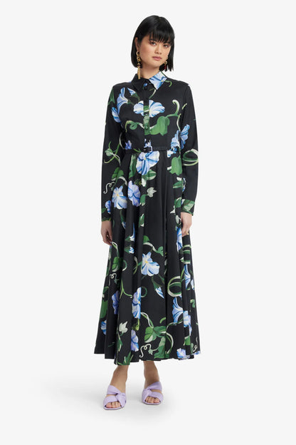 Vine Print in Ebony