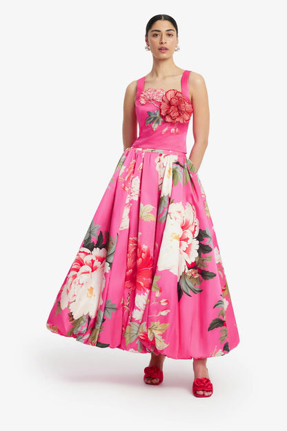 Peony Print in Fuchsia