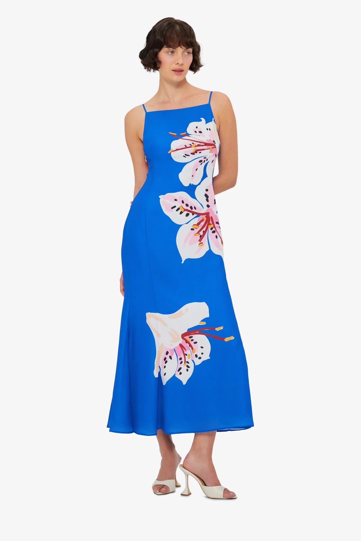 Lily Print in Cobalt