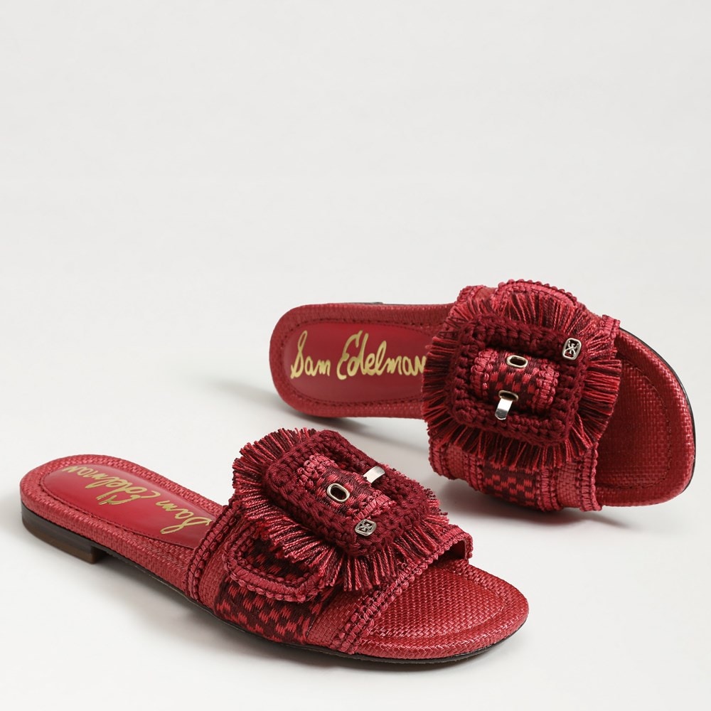Summer Red Faux Raffia