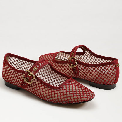 Deep Scarlet Mesh Fabric
