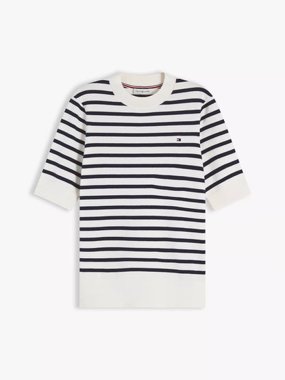 Ivory / Navy Stripe