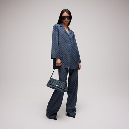 denim azul con GG