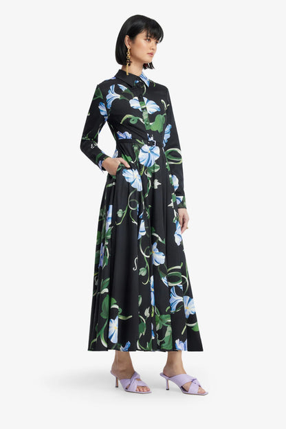 Vine Print in Ebony
