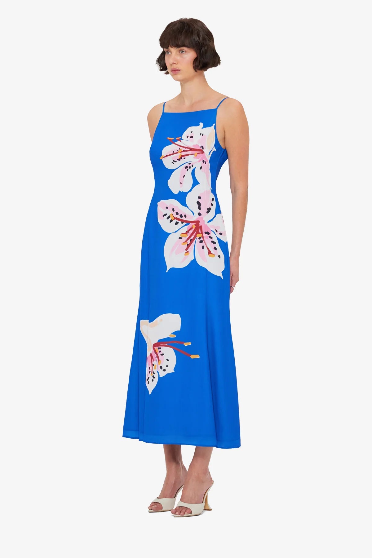 Lily Print in Cobalt
