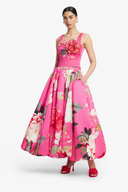 Peony Print in Fuchsia 2