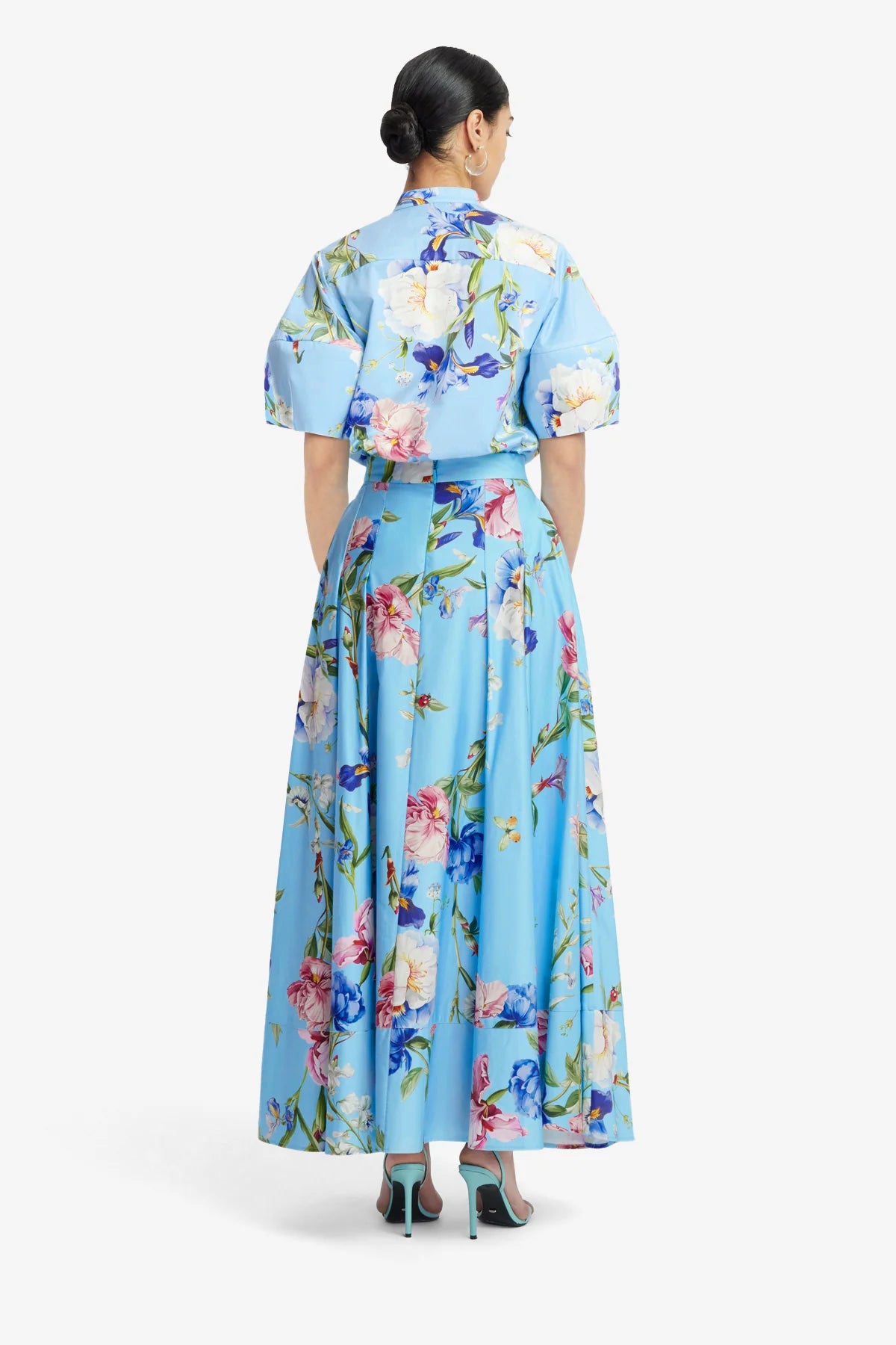Garden Print in Baby Blue 2