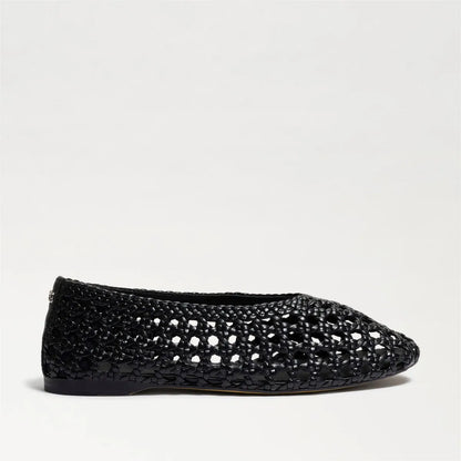 Black Woven Leather