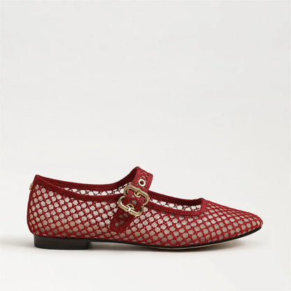 Deep Scarlet Mesh Fabric