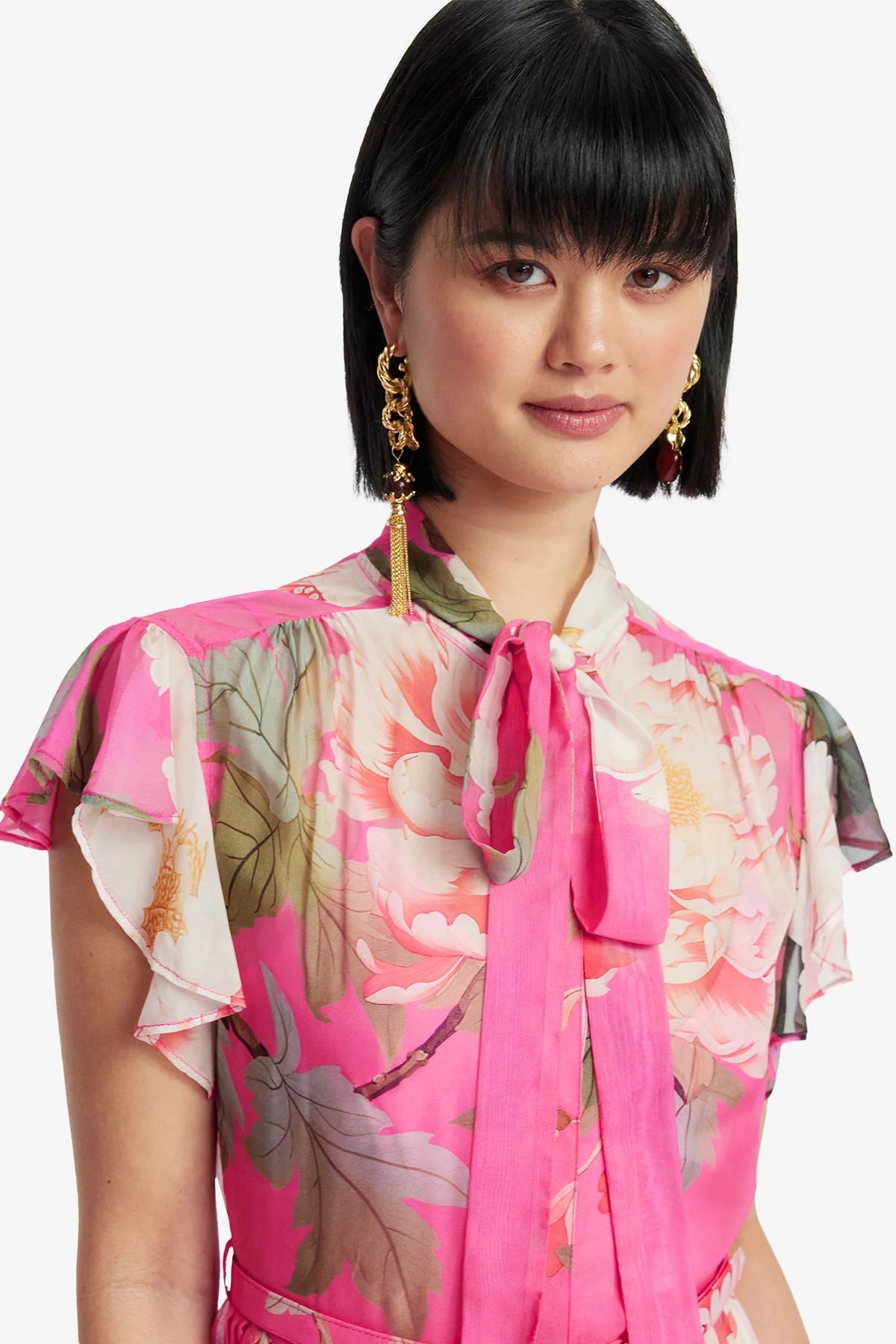 Peony Print in Fuchsia