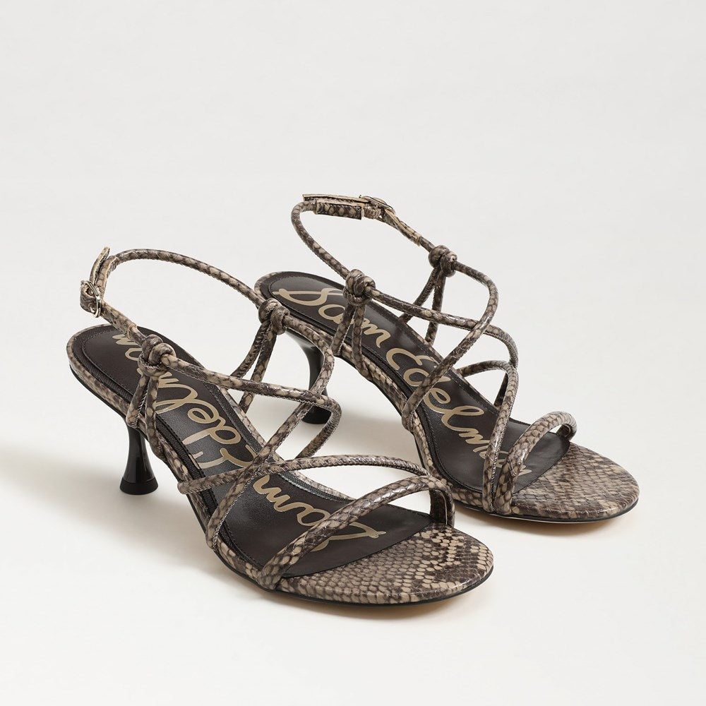 Tan Snake Print Faux Leather
