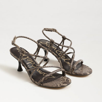 Tan Snake Print Faux Leather
