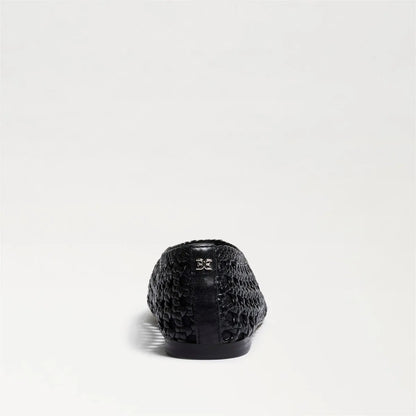 Black Woven Leather