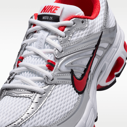 White/Metallic Silver/Black/University Red