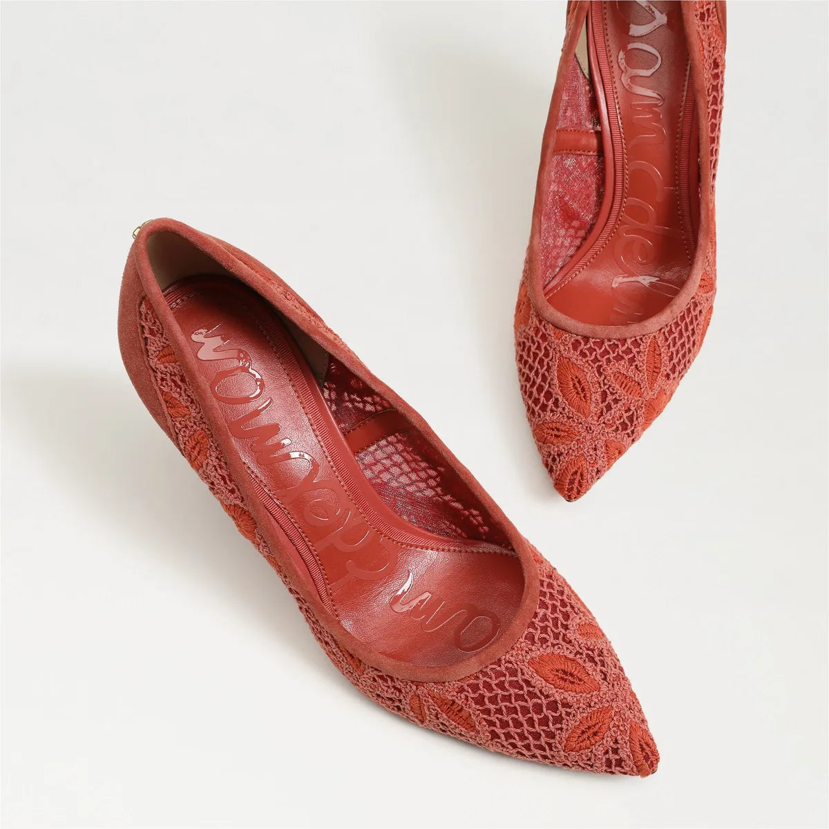 Coral Clay Mesh Fabric