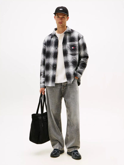 Black Check Quilted
