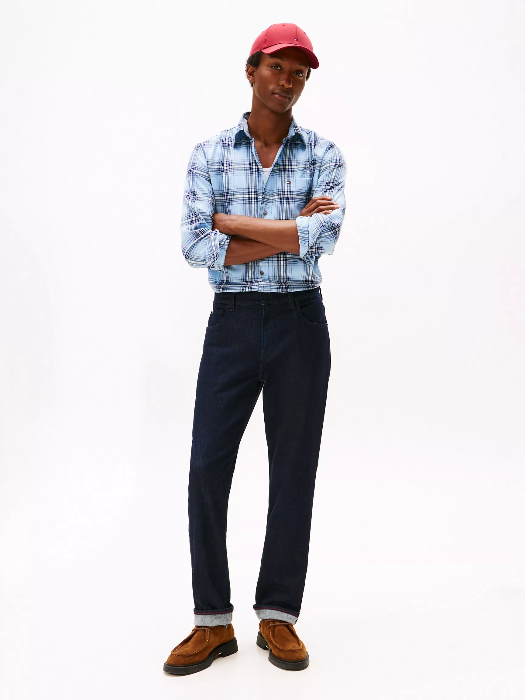 Light Blue Heather Check
