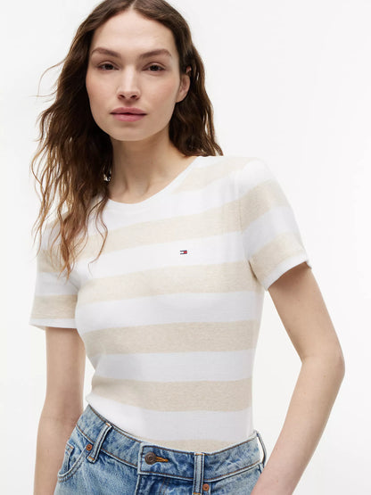 Beige Heather Stripe