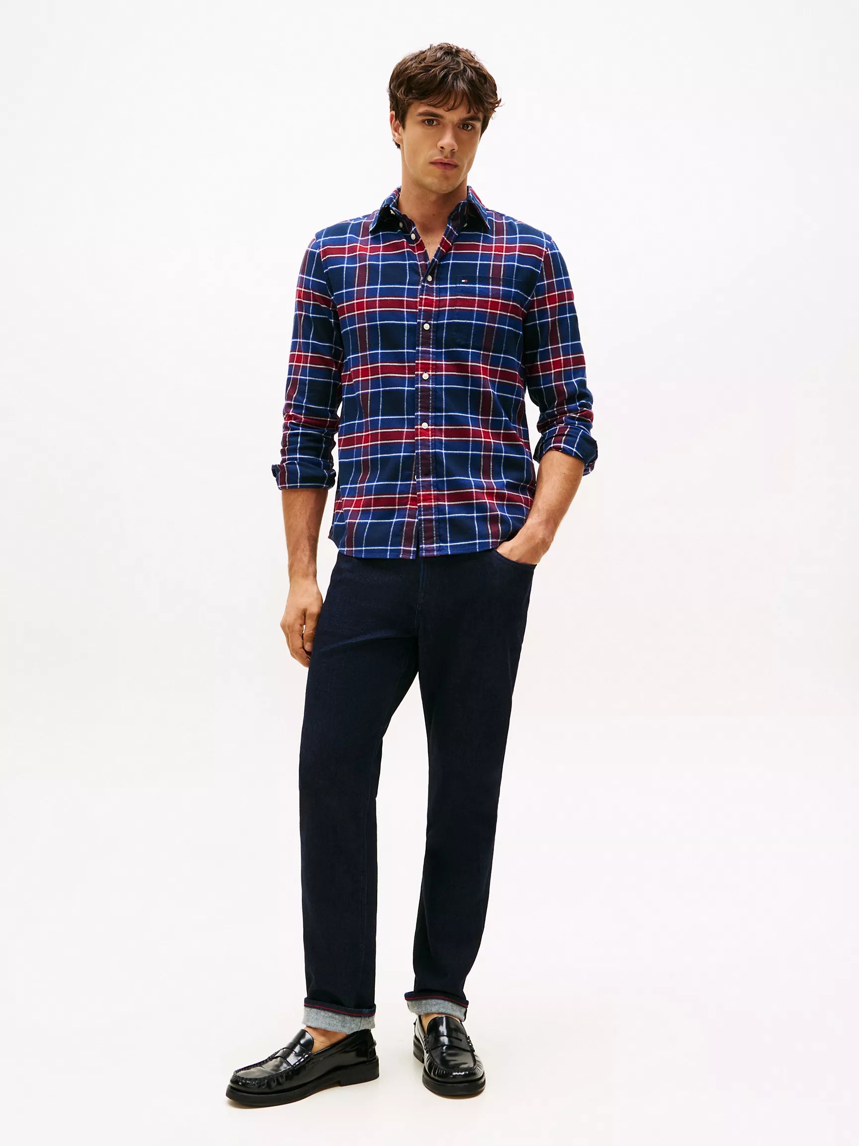 Preppy Navy Check