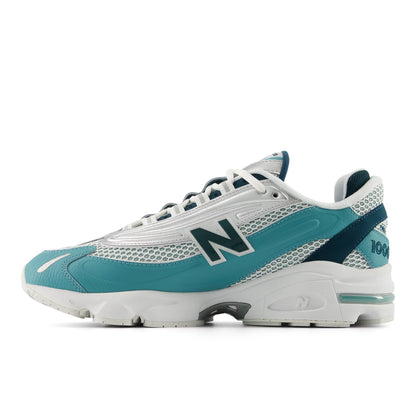 Faded Teal With White