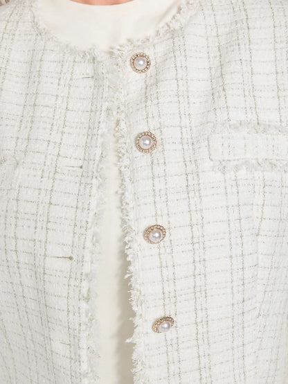 Cream White Tweed Combo