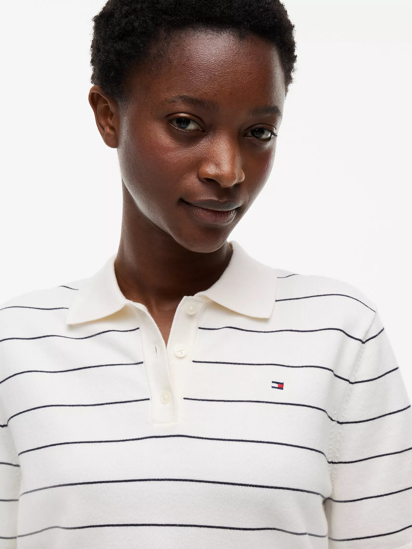 Navy Blue / Ivory Stripe
