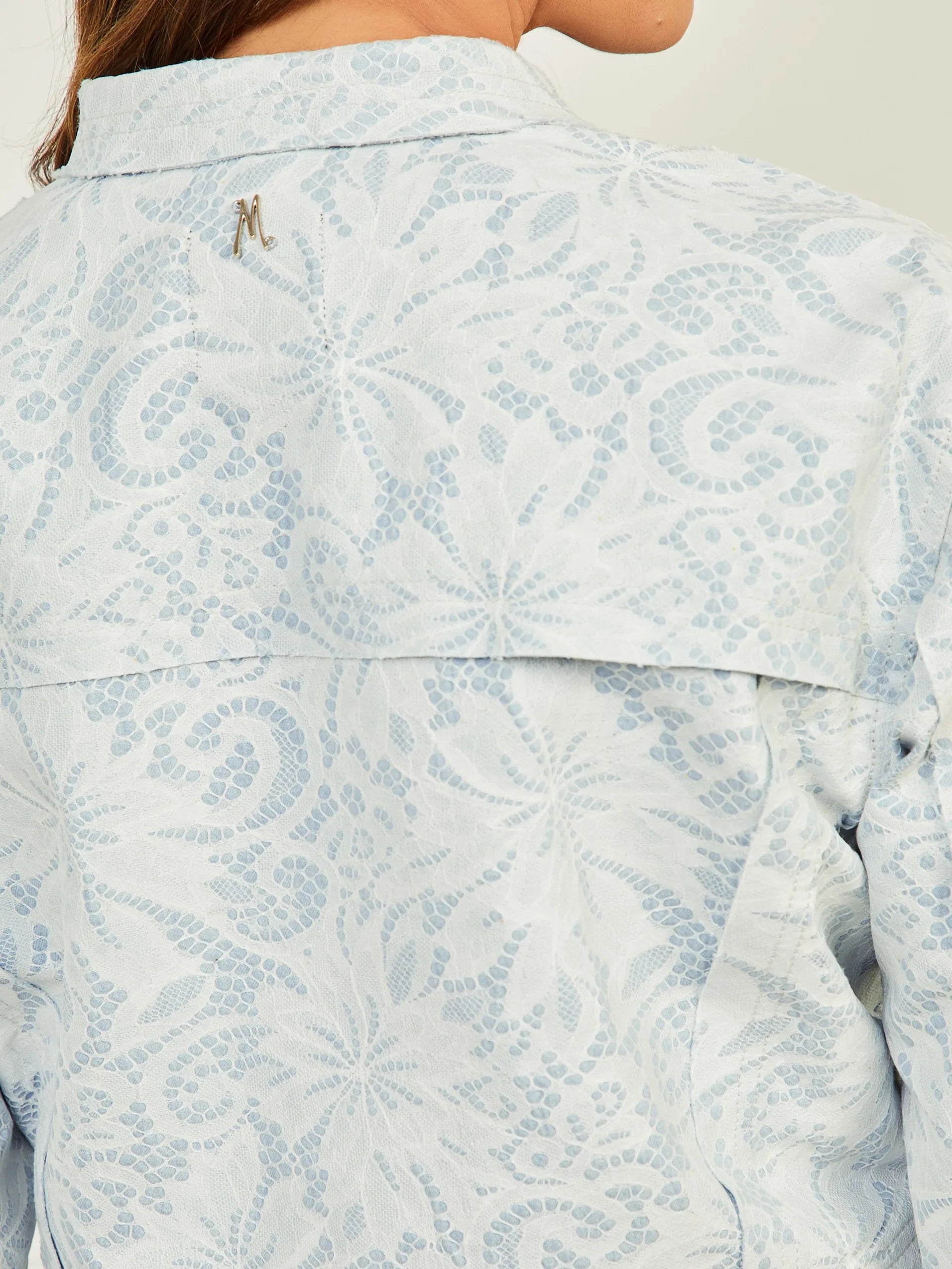 Light Wash Denim Lace
