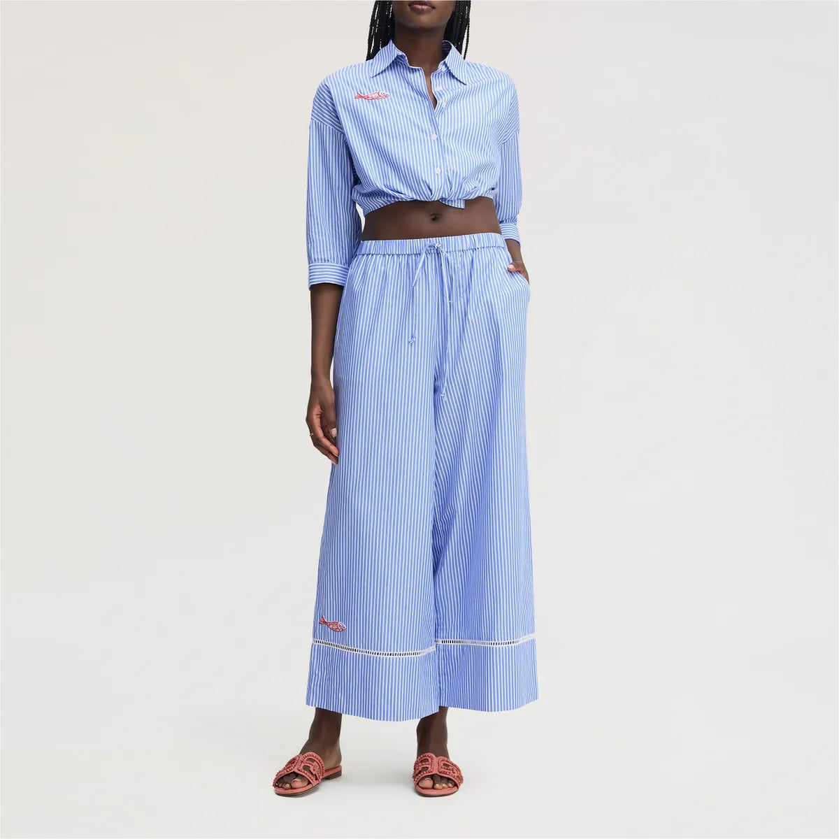 Periwinkle Shirting Stripe