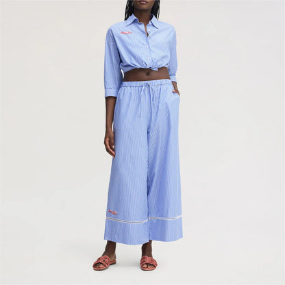 Periwinkle Shirting Stripe