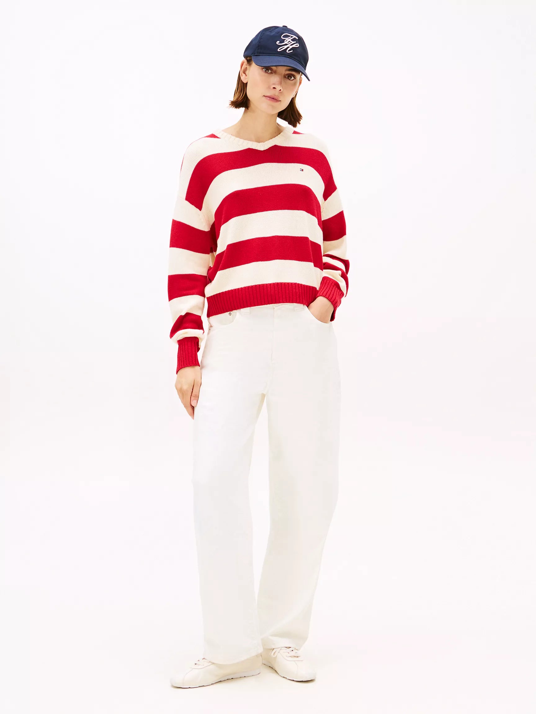 Primary Red / Calico Rugby Stripe