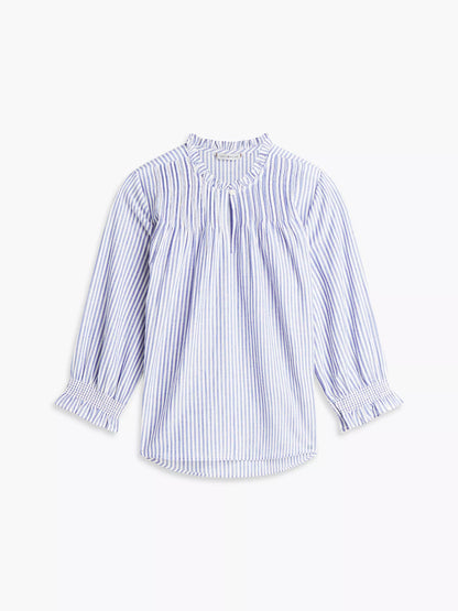 Banker Stripe Ecru/Blue Orbit