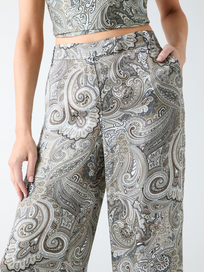Floral Paisley Taupe Comb