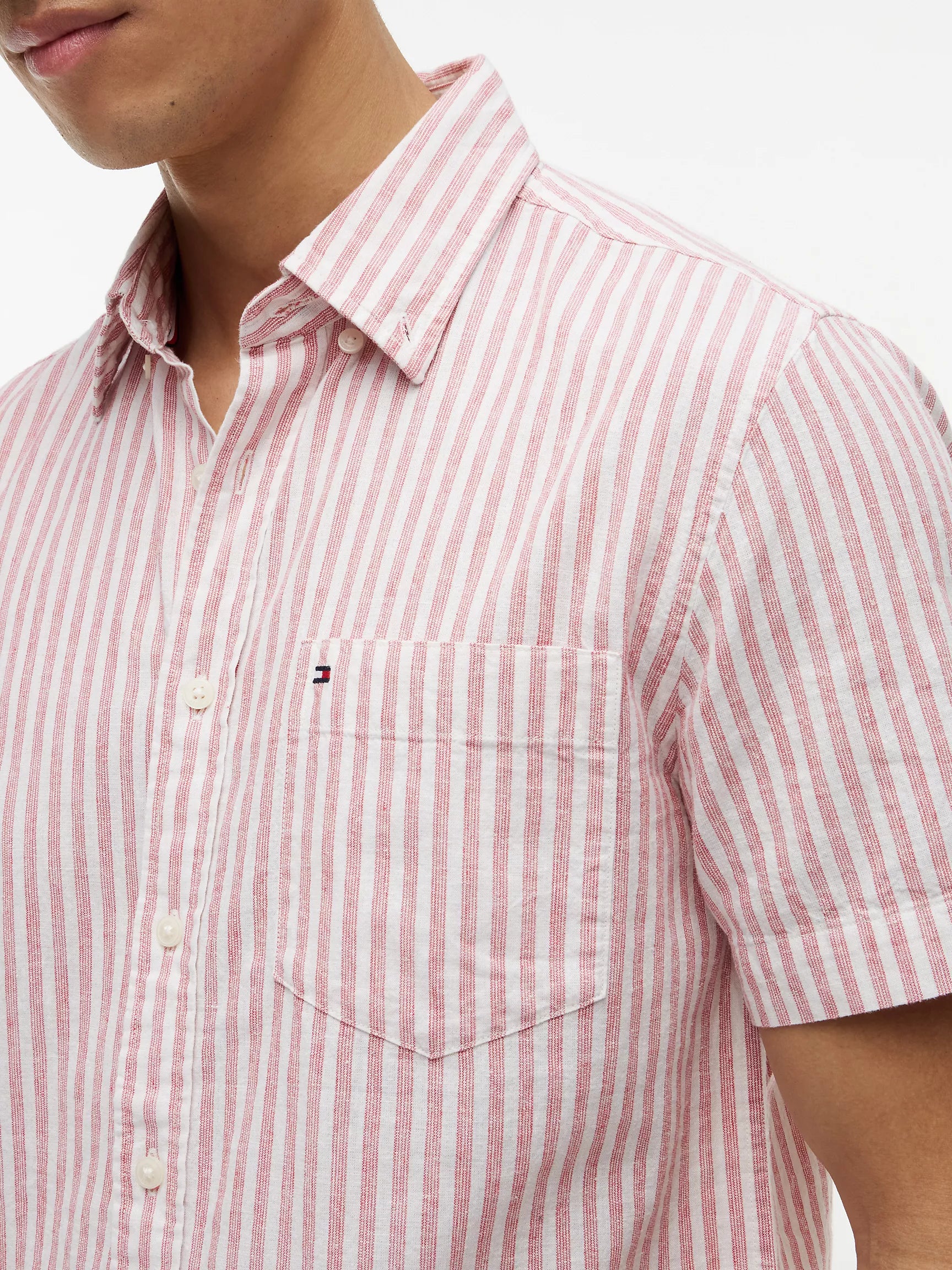 Vintage Pink/White Stripe