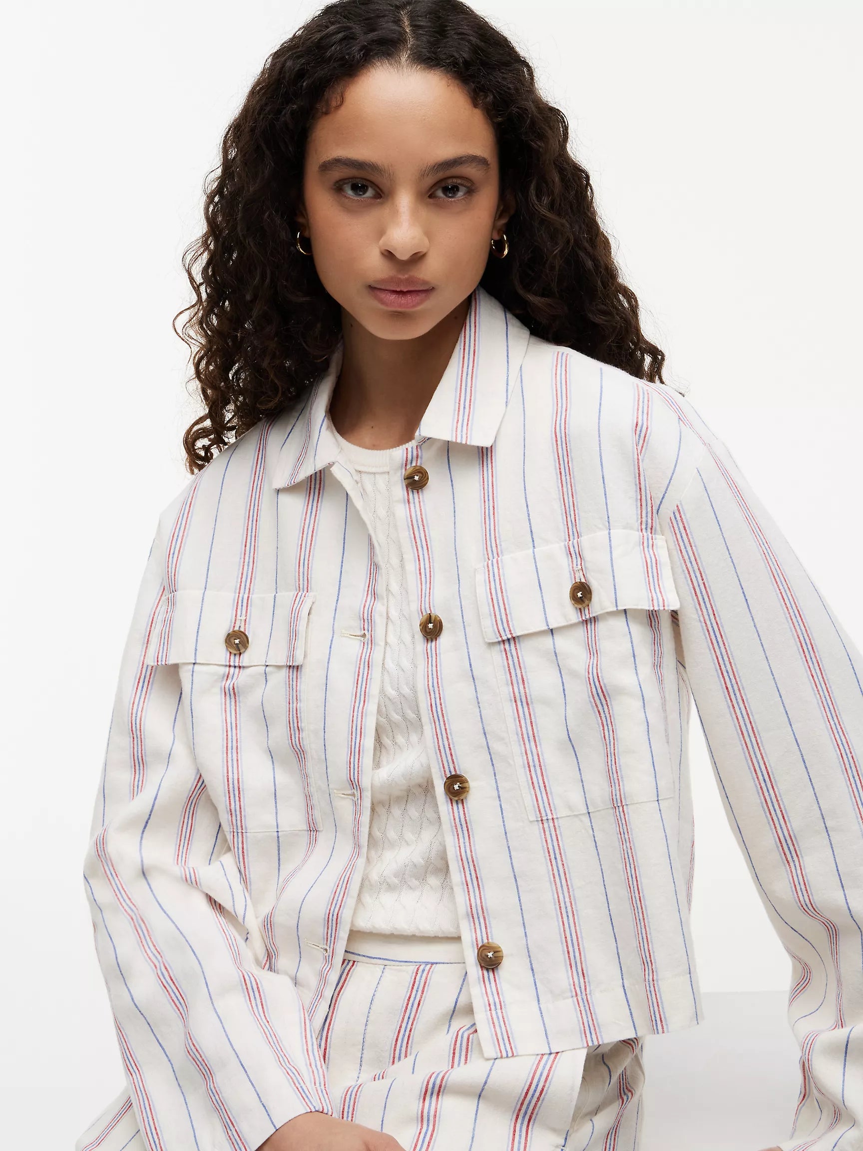 Ecru/Multi Stripe