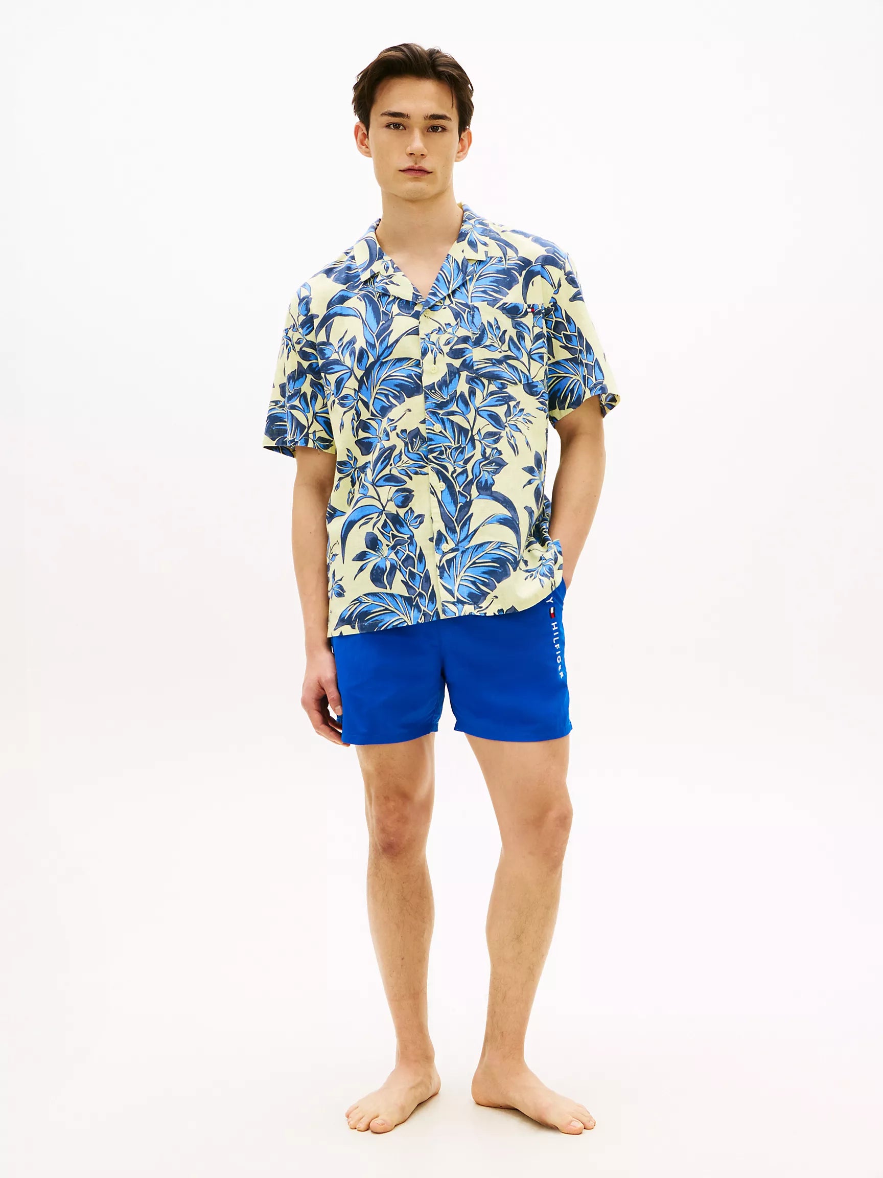 Vintage Tropical Floral Yellow Multi