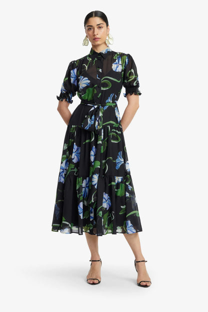 Vine Print in Ebony