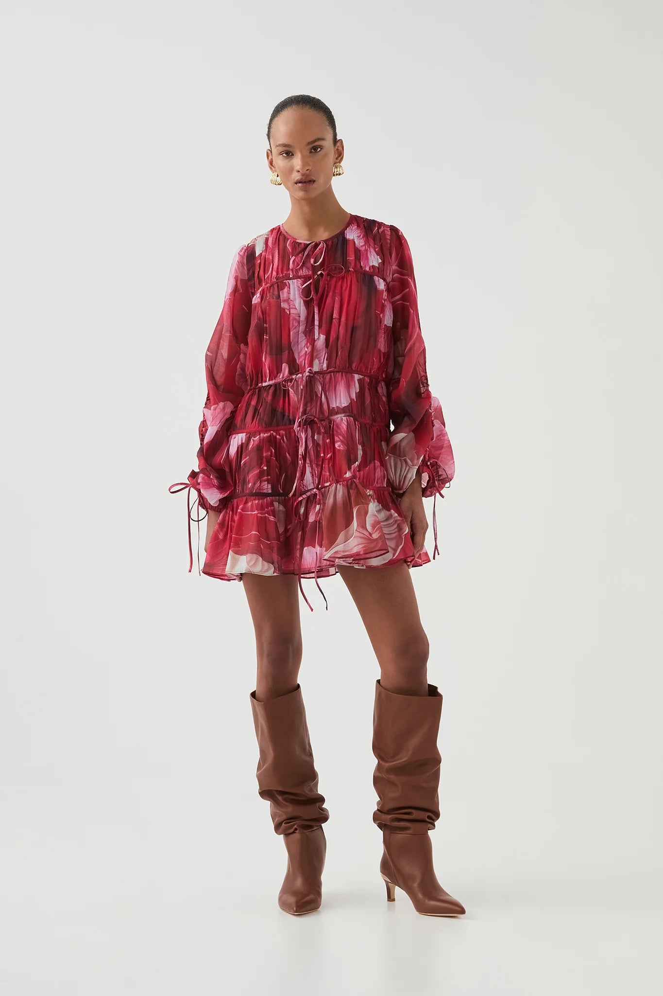 PRISMATIC FLORAL RED