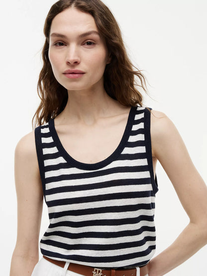 Navy Blue / Ivory Stripe