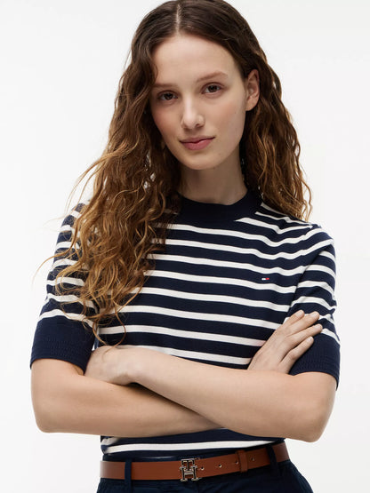 Navy/Ivory Stripe