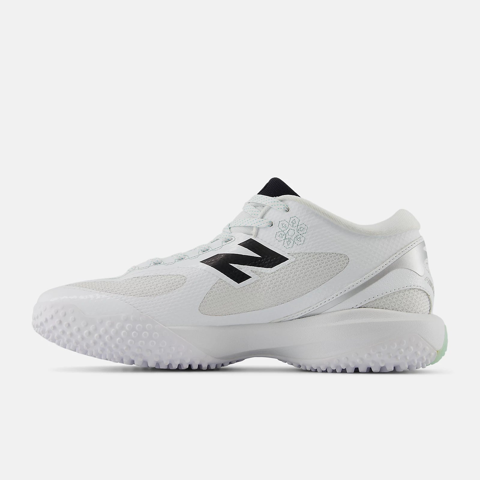 Nb White With Black And Silver Metallic