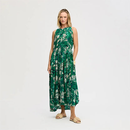 Dark Spring Green Floral