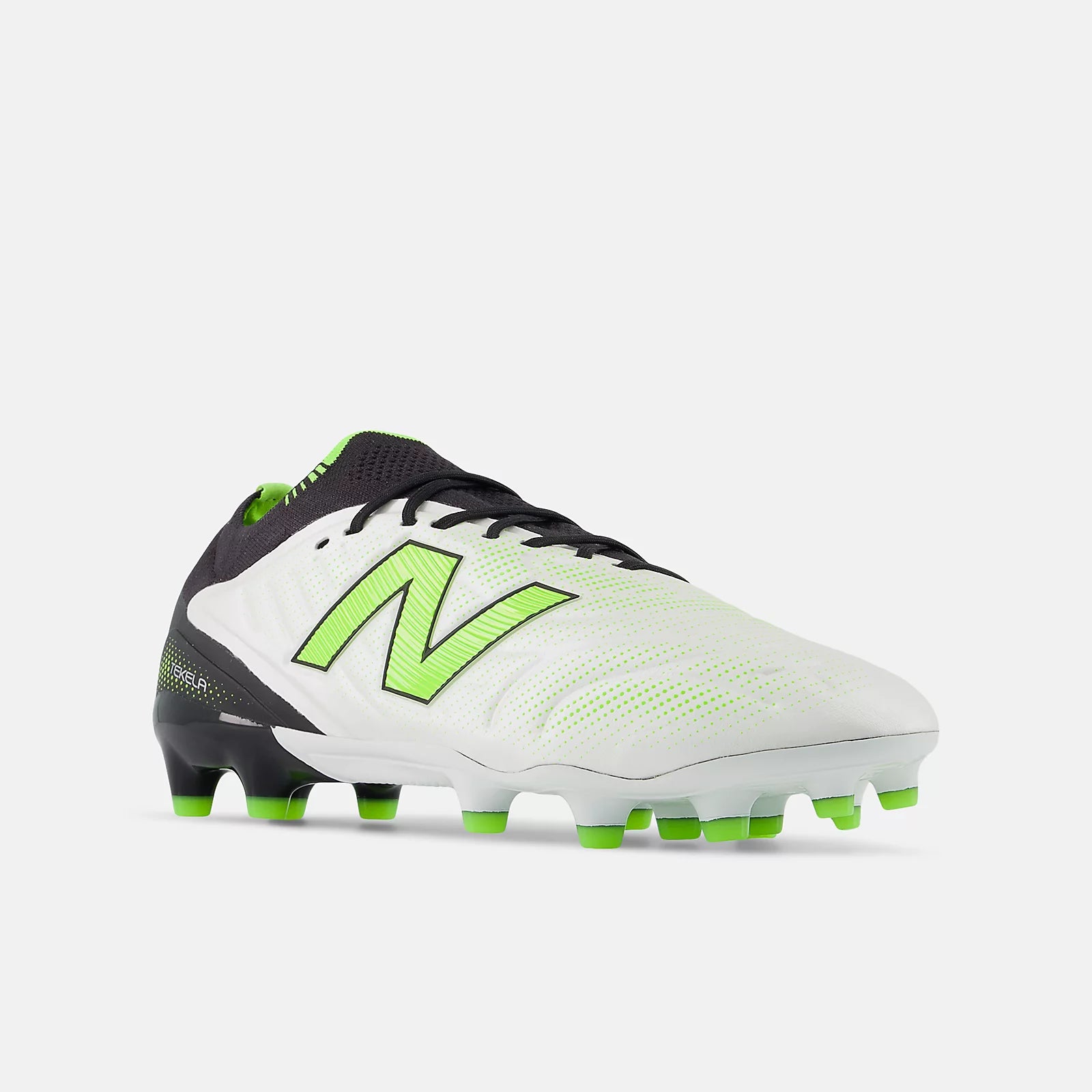 White With Black And Pixel Green